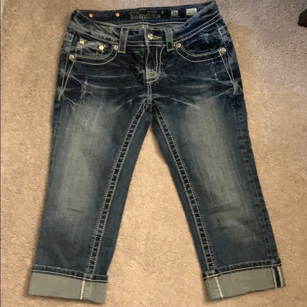 Miss Me Cuffed Capri Pants - Size 26